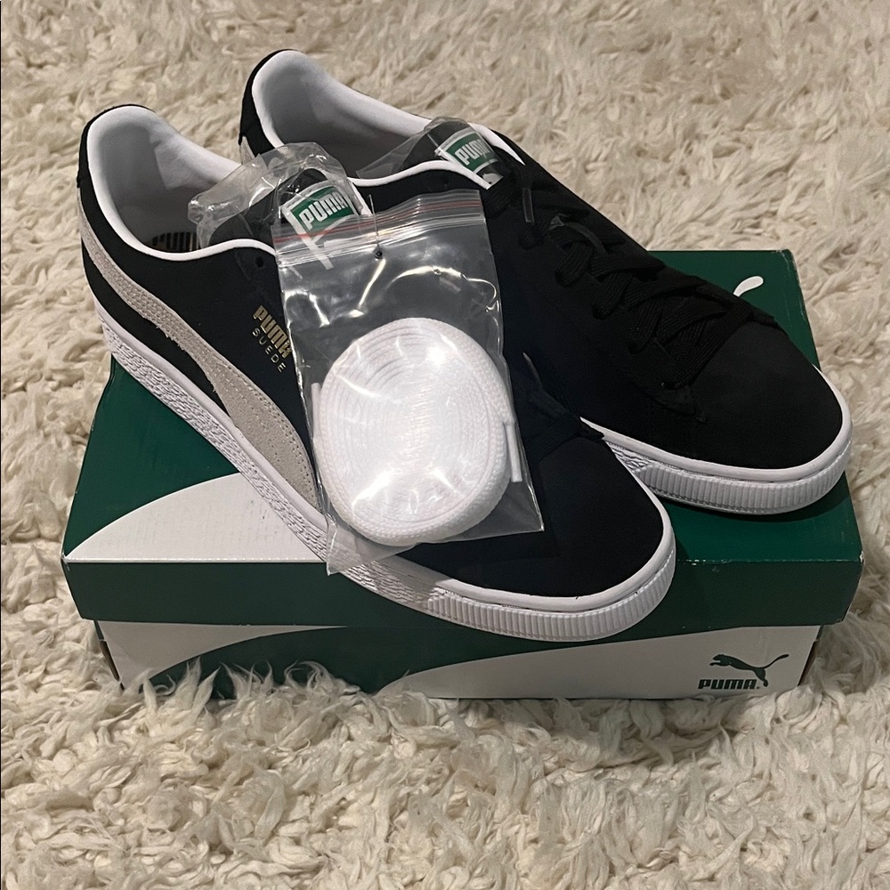 Puma Classic Black and White Shoes